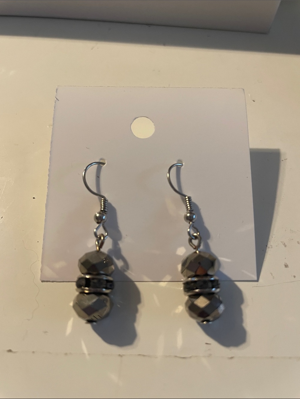 Bead Drop Earrings - Classic Silver-Tone Women’s Jewelry
